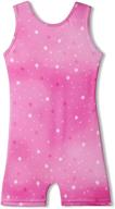 🤸 gymnastics leotards for girls: butterfly, unicorn, mermaid dance tumbling unitards biketards in black and pink логотип