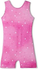 img 4 attached to 🤸 Gymnastics Leotards for Girls: Butterfly, Unicorn, Mermaid Dance Tumbling Unitards Biketards in Black and Pink