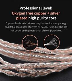 img 2 attached to ⚡ Enhanced KZ Copper Silver Mixed Upgrade Cable with Oxygen Free Copper and High Purity Silver Plated Core for KZ ZST ES3 ES4 ZSR ZS10