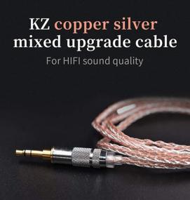 img 3 attached to ⚡ Enhanced KZ Copper Silver Mixed Upgrade Cable with Oxygen Free Copper and High Purity Silver Plated Core for KZ ZST ES3 ES4 ZSR ZS10