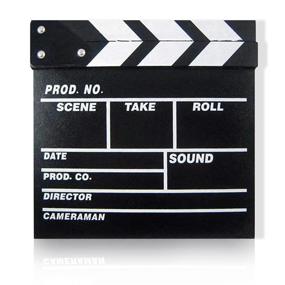 img 4 attached to 🎬 Odowalker Black Clapperboard - Clap-Stick Dry Erase Cut Action Scene for Hollywood Camera Film Studio Home Movie Video - 7.87x7.87 inch