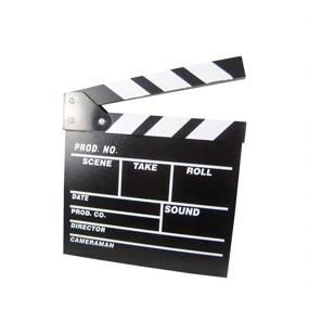 img 1 attached to 🎬 Odowalker Black Clapperboard - Clap-Stick Dry Erase Cut Action Scene for Hollywood Camera Film Studio Home Movie Video - 7.87x7.87 inch