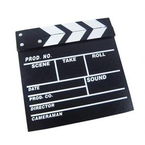 img 3 attached to 🎬 Odowalker Black Clapperboard - Clap-Stick Dry Erase Cut Action Scene for Hollywood Camera Film Studio Home Movie Video - 7.87x7.87 inch