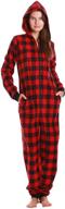 🎀 cozy printed flannel adult onesie/pajamas – perfect for relaxation and lounging logo