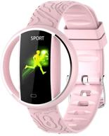 🌸 zzyd smart watch: trendy tpu-pink fitness tracker with heart rate, step counter, sleep monitor - waterproof smart band/bracelet for women and men logo