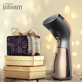 img 3 attached to 👕 iSteam Steamer for Clothes [Luxury Edition] - Powerful Dry Steam for Wrinkle Removal, Cleaning, Refreshing - Handheld Clothing Accessory for All Garments - Home/Travel [MS208 Gold]