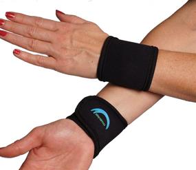 img 1 attached to Adjustable Neoprene Support WristBands COMFORT