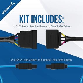 img 3 attached to Sabrent CB-SDSP: SSD/SATA Hard Drive Connection Kit with Molex 4 Pin to x2 15 Pin SATA Power Splitter Cable and x2 SATA Cables (Data)