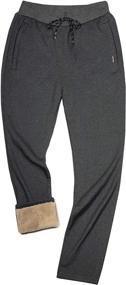 img 4 attached to Gihuo Casual Fleece Winter Sweatpants Sports & Fitness