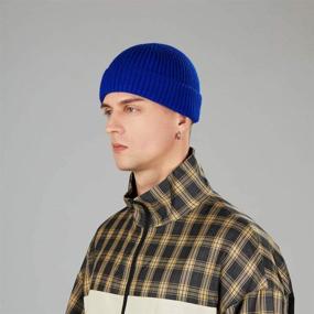 img 2 attached to 🧣 Stay Cozy with ROYBENS Swag Wool Knit Cuff Fisherman Beanie – Perfect Winter Warmth for Men and Women