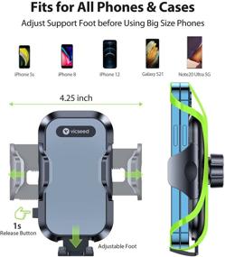 img 1 attached to 🚲 VICSEED Bike Phone Mount: Unbreakable & Universal Holder for Thick Cases and All Phones - iPhone 12 Pro Max, Galaxy S21 Compatible