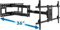 📺 mount-it! long extension dual arm full motion tv mount bracket with 36 inch extended articulating arm, compatible with screen sizes 50-90 inch, vesa 800x400mm, supports up to 176 lb logo