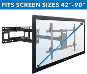 img 2 attached to 📺 Mount-It! Long Extension Dual Arm Full Motion TV Mount Bracket with 36 inch Extended Articulating Arm, Compatible with Screen Sizes 50-90 Inch, VESA 800x400mm, Supports up to 176 lb