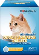 🐱 honey care all-absorb cat litter odor eliminator tablets - refresh smell jasmine fragrance (10pcs/box for 4-10 weeks), blue logo