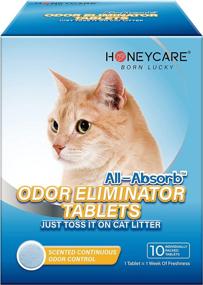 img 4 attached to 🐱 HONEY CARE All-Absorb Cat Litter Odor Eliminator Tablets - Refresh Smell Jasmine Fragrance (10pcs/Box for 4-10 Weeks), Blue