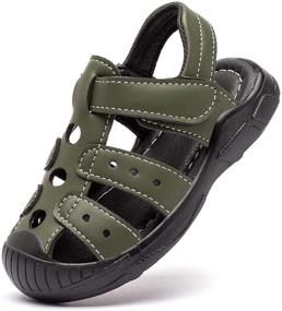 img 4 attached to Versatile Closed Toe Sandals for Toddler Boys: Stylish Summer Water Shoes for Outdoor Adventures