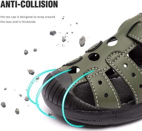 img 3 attached to Versatile Closed Toe Sandals for Toddler Boys: Stylish Summer Water Shoes for Outdoor Adventures
