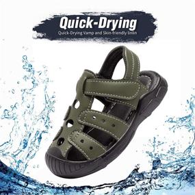 img 2 attached to Versatile Closed Toe Sandals for Toddler Boys: Stylish Summer Water Shoes for Outdoor Adventures