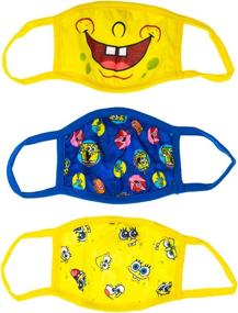 img 2 attached to 🧽 SpongeBob SquarePants Reusable 3 Pack for Youth - Fun and Eco-Friendly SpongeBob Face Masks