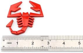 img 1 attached to CARRUN Scorpion Emblem Decorations Sticker Exterior Accessories