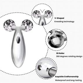 img 3 attached to 🌟 Массажер Innocare 3D с роликами - форма Y, эргономичный дизайн, инструмент для снятия напряжения шеи и головной боли с применением технологии продвинутого массажа - улучшает лимфо- и кровообращение, водонепроницаемый корпус из ABS с дизайном вращения на 360°