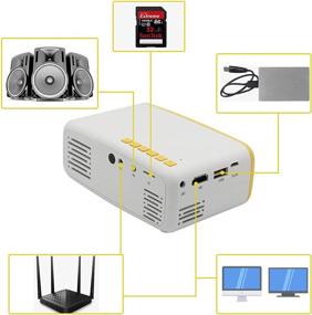 img 2 attached to Portable HD Mini LED Projector for USB/Computer - Perfect for Children's Movies & Christmas Birthday Gifts (US Plug)
