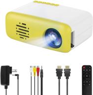 portable hd mini led projector for usb/computer - perfect for children's movies & christmas birthday gifts (us plug) logo