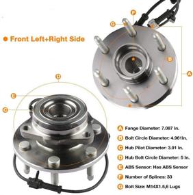 img 3 attached to 🔧 High-Performance Front Wheel Hub and Bearing Assembly 515036, Compatible with Chevy GMC (ABS, 6 Lug, 4WD) - MOSTPLUS Wheel Bearing Hub