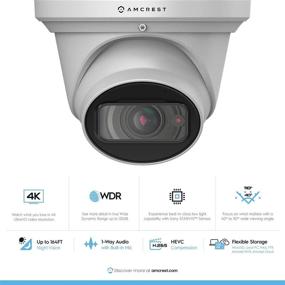 img 3 attached to Amcrest 4K Optical Zoom IP Camera - Motorized Lens, 8MP Outdoor POE Dome Camera, 4X Optical Zoom Turret Security Camera, 2.7mm~12mm Lens, IP67 IK10 Vandal Resistant, Built-in Mic, (IP8M-MT2544EW)