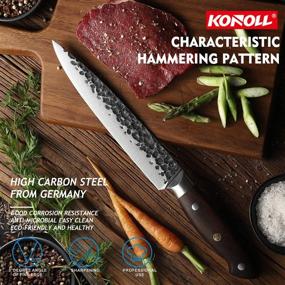 img 3 attached to 🔪 KONOLL 8 Inch Slicing Carving Knife: Razor Sharp Sashimi Knife for Precision Cutting - High Carbon Steel Kitchen Knife