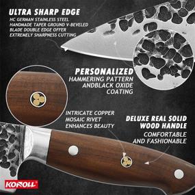 img 1 attached to 🔪 KONOLL 8 Inch Slicing Carving Knife: Razor Sharp Sashimi Knife for Precision Cutting - High Carbon Steel Kitchen Knife