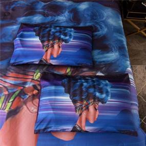 img 1 attached to 🛏️ Full/Queen Purple Exotic Style Cool Woman Microfiber Bedding Quilted Set for African American Black Girls: NTBED African American Black Girl Comforter Set - Ideal Choice for Ladies and Girls