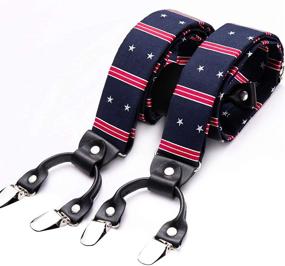 img 2 attached to 👔 Barry Wang Suspender Necktie Elastic Designer Men's Accessories: Ties, Cummerbunds & Pocket Squares for Effortless Style