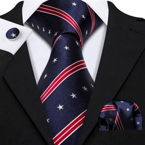 img 1 attached to 👔 Barry Wang Suspender Necktie Elastic Designer Men's Accessories: Ties, Cummerbunds & Pocket Squares for Effortless Style