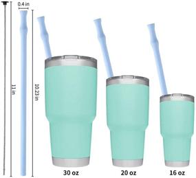 img 1 attached to Vantic Collapsible and Reusable Silicone Straws: Portable, BPA Free 4-Pack with Travel Case & Cleaning Brush - A-Pink, Teal, Gray, Green | for 20 or 30 oz Tumblers