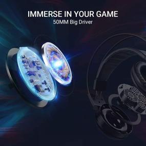 img 3 attached to ABKONCORE Shoker Gaming Headset: 7.1 Surround Sound with Noise Canceling Mic, Dynamic Sensory, RGB Light and Soft Memory Foam - Ideal for PC, Laptop, Mac