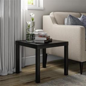 img 3 attached to 🏞️ Stylish and Functional: Ameriwood Home Parsons Modern End Table in Sleek Black Design