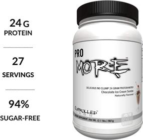 img 3 attached to 🍫 High-Quality PROmore Protein Powder: 24g Protein Per Scoop - Premium Smooth Drink Formula - Chocolate Ice Cream Sundae Flavor