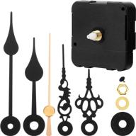 diy clock movement mechanism replacement kit with battery operation and short hands - repair parts included! logo