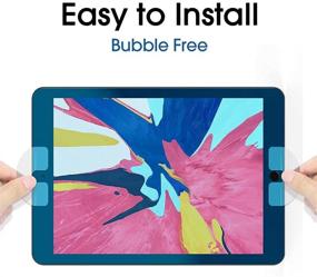 img 1 attached to 📱 amFilm PAPERed Glass Screen Protector for iPad 10.2 inch (9th, 8th, 7th Gen) - 9H Tempered Glass Screen Protector with Paper-Matte Finish, Face ID & Apple Pencil Compatible (1-Pack)