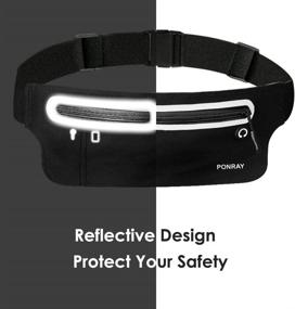 img 2 attached to 🏃 High-Performance PONRAY Slim Running Belt Fanny Pack for Men and Women | Ideal Phone Holder for Running, Workout, Fitness, Walking, Jogging, Exercise, Sport, Gym | Compatible with iPhone 11 Pro Max, 8 Plus, Samsung Galaxy Note 10