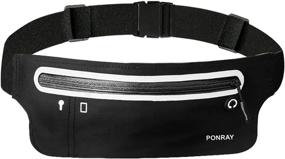 img 4 attached to 🏃 High-Performance PONRAY Slim Running Belt Fanny Pack for Men and Women | Ideal Phone Holder for Running, Workout, Fitness, Walking, Jogging, Exercise, Sport, Gym | Compatible with iPhone 11 Pro Max, 8 Plus, Samsung Galaxy Note 10