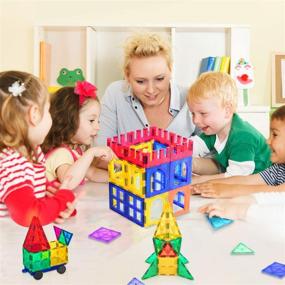 img 2 attached to 🏗️ Unlocking Creativity: Magnetic Building Learning for Montessori Toddlers