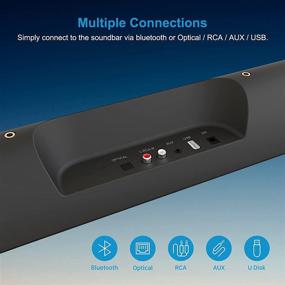 img 2 attached to 🔊 Enhance Your Home Audio Experience with the BESTISAN TV Soundbar - Wired and Wireless Bluetooth 5.0, Bass Adjustable, Easy Set up, Remote Control & More!