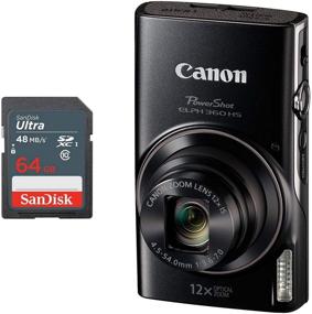 img 4 attached to Canon PowerShot ELPH 360 HS Digital Camera (Black) with 64GB SD Memory Card – Capturing Memories in Style