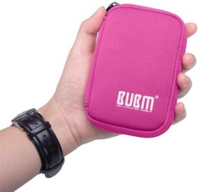 img 1 attached to BUBM Mini USB Flash Drive Sticks Carrying Case: Soft Padded Cover, 6-Capacity, Rose Red - Convenient and Secure Storage Solution