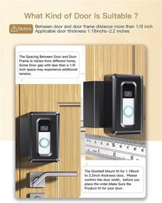 img 2 attached to 🔒 DG-Direct Anti-Theft Doorbell Mount with Video Doorbell Mounting Bracket for Home, Apartment, Office, Room Renters | Compatible with Various Video Doorbell Brands (Black)