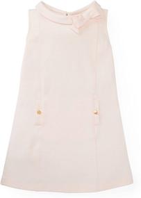 img 4 attached to 🎀 Adorable Sleeveless Ponte Dress with Bow Collar for Girls by Hope & Henry