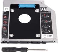 📀 esynic 2.5" hard drive caddy tray - 2nd hdd sdd kit, 9.5mm sata hdd ssd adapter for pro unibody 13 15 17, optical bay drive slot, superdrive dvd drive replacement only logo