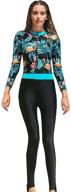 🏄 micosuza women's one-piece long-sleeve surfing suit - enhanced swimwear design logo